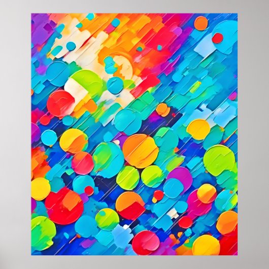 Vibrierende Circle Dance Art Poster (Vorne)
