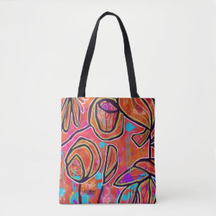 Vibrierende Digital-Kunst-Tasche oder Tasche