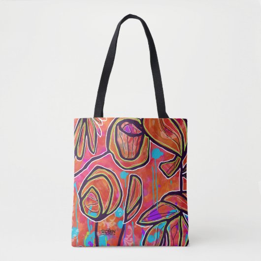 Vibrierende Digital-Kunst-Tasche oder Tasche (Vorderseite)
