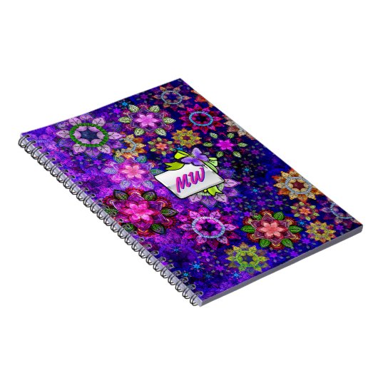 Vibrierende, explodierende Mandalas von Aquarellfa Notizblock (Rechte Seite)