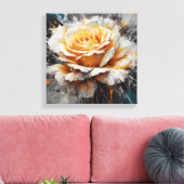 Vibrierende farbenfrohe Rose Leinwanddruck (Insitu (Wohnzimmer))