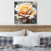 Vibrierende farbenfrohe Rose Leinwanddruck (Insitu (Schlafzimmer))