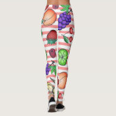 Vibrierende Fruchtcocktail-Illustrationen auf Leggings (Rückseite)