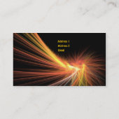 Vibrierende Funken-Visitenkarte Visitenkarte (Rückseite)