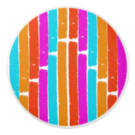 Vibrierende gemalte Streifen - Fach-Griff Keramikknauf