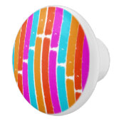 Vibrierende gemalte Streifen - Fach-Griff Keramikknauf (Rechts)