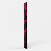 Vibrierende gepunktete rosa und schwarze Flammen Case-Mate iPhone Hülle (Hinten/Rechts)