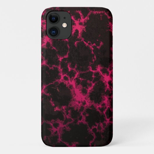 Vibrierende gepunktete rosa und schwarze Flammen Case-Mate iPhone Hülle (Rückseite)