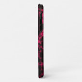 Vibrierende gepunktete rosa und schwarze Flammen Case-Mate iPhone Hülle (Hinten/Links)