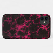 Vibrierende gepunktete rosa und schwarze Flammen Case-Mate iPhone Hülle (Rückseite (Horizontal))