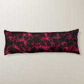 Vibrierende gepunktete rosa und schwarze Flammen Seitenschläferkissen (Rückseite)