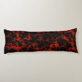 Vibrierende gepunktete rote und schwarze Flammen Seitenschläferkissen (Rückseite)