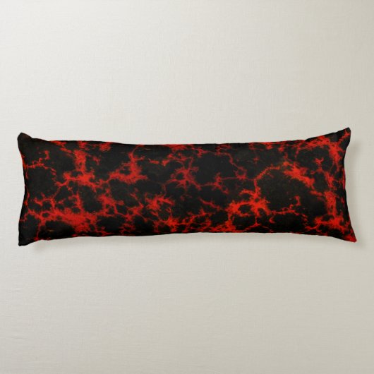 Vibrierende gepunktete rote und schwarze Flammen Seitenschläferkissen (Rückseite)