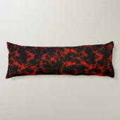 Vibrierende gepunktete rote und schwarze Flammen Seitenschläferkissen (Vorderseite)