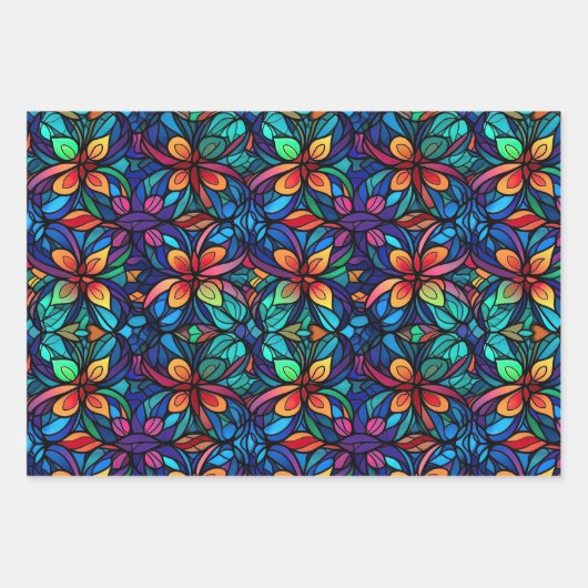 Vibrierende Gestaltungselemente aus Hartglas Geschenkpapier Set (Vorderseite 2)