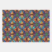 Vibrierende Gestaltungselemente aus Hartglas Geschenkpapier Set (Vorderseite)