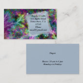 Vibrierende Juwelton Fraktal-Farn-Geschäfts-Karte Visitenkarte (Vorne/Hinten)