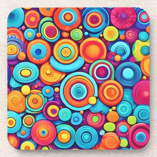 Vibrierende Kreislaufexplosion Getränkeuntersetzer (Vorderseite)