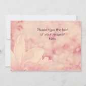 Vibrierende lila und rosa Magnolie Einladung (Rückseite)