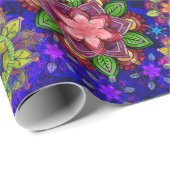 Vibrierende Mandalas von Wasserfarben Geschenkpapier (Rolleneckpunkt)