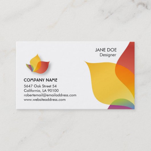 Vibrierende MehrfarbenVisitenkarte Visitenkarte (Vorderseite)