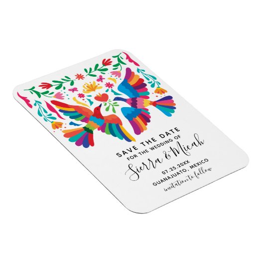 Vibrierende Mexikanerin Inspirred Save the Date Magnet (Rechte Seite)