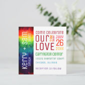 Vibrierende moderne abstrakte einladung (Stehend Vorderseite)