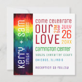 Vibrierende moderne abstrakte einladung (Vorderseite)