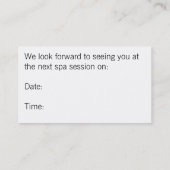 Vibrierende orange terminkarte (Rückseite)