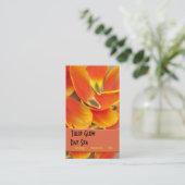 Vibrierende orange terminkarte (Stehend Vorderseite)