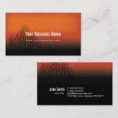 Vibrierende orange visitenkarte (Vorne/Hinten)