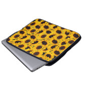 Vibrierende schöne Sonnenblume-Natur-Blumendrucke Laptopschutzhülle (Vorne Knopf)