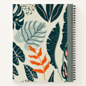 Vibrierende Science-Notebook-Abdeckung in Orange u Notizblock (Rückseite)