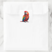 Vibrierende Skarabäe mit bunten Federn Quadratischer Aufkleber (Tasche)