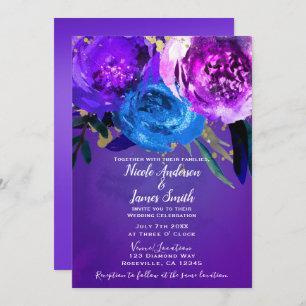 Vibrierende ultraviolette lila einladung
