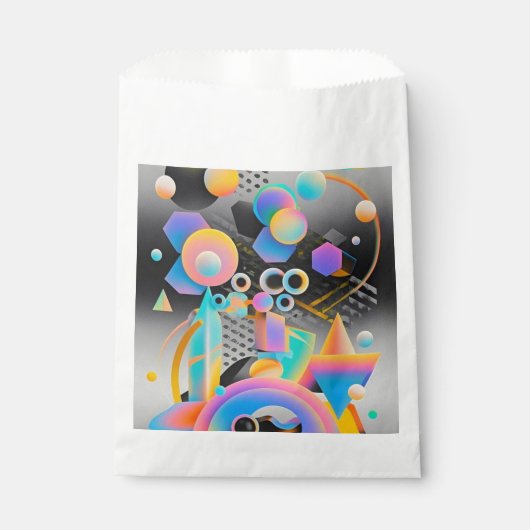 Vibrierende und skurrile abstrakte Kunstwerke, geo Geschenktütchen (Vorderseite)