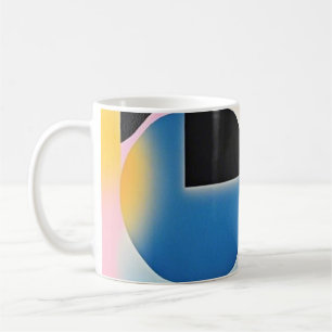 Vibrierende und skurrile abstrakte Kunstwerke, geo Kaffeetasse