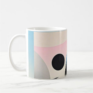 Vibrierende und skurrile abstrakte Kunstwerke, geo Kaffeetasse