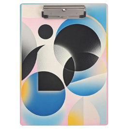 Vibrierende und skurrile abstrakte Kunstwerke, geo Klemmbrett