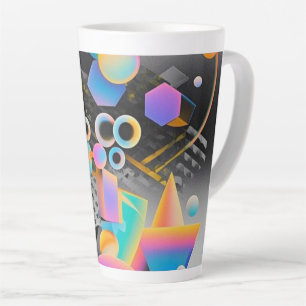 Vibrierende und skurrile abstrakte Kunstwerke, geo Milchtasse