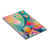 Vibrierende und skurrile abstrakte Kunstwerke, geo Notizblock (Rechte Seite)