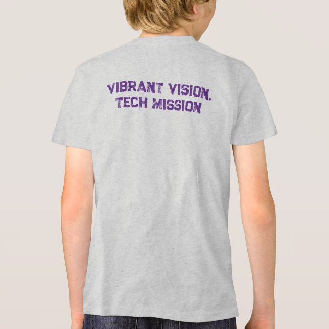 Vibrierende Vision, technische Mission Tri-Blend Shirt (Rückseite)