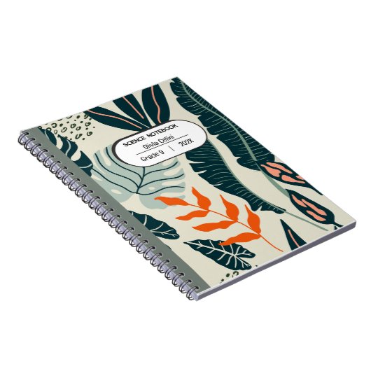 Vibrierende Wissenschaft in Orange und Green Notizblock (Rechte Seite)