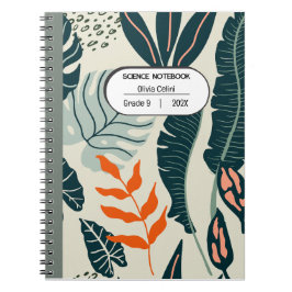 Vibrierende Wissenschaft in Orange und Green Notizblock