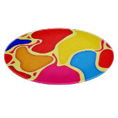 Vibrierende Zellenmuster-Kunst Schneidebrett (Ecke)