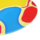 Vibrierende Zellenmuster-Kunst Schneidebrett (Ecke)