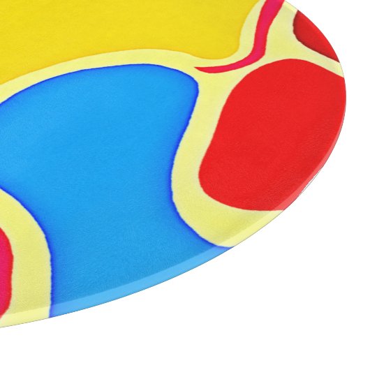 Vibrierende Zellenmuster-Kunst Schneidebrett (Ecke)