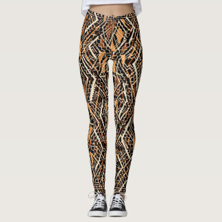 Vibrierender afrikanischer Schlamm-Stoff Leggings
