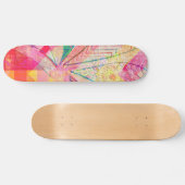 Vibrierender bunter Funky abstrakter Girly Skateboard (Horizontal)