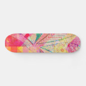 Vibrierender bunter Funky abstrakter Girly Skateboard (Horizontal)